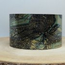 Boston Massachusetts Map Cuff Bracelet. Vintage print cuff for her or him.
