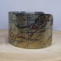 Faxa Fjord Iceland Map Cuff Bracelet. Vintage print cuff for her or him.