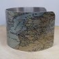 Kvichak River Alaska Map Cuff Bracelet. Vintage print cuff for her or him.