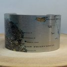 San Francisco Bay California Map Cuff Bracelet by Enliven Natural