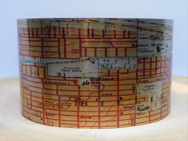 Billings Montana Map Cuff Bracelet by Enliven Natural