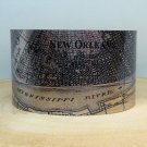 New Orleans Louisiana Map Cuff Bracelet by Enliven Natural