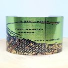 Port Angeles Washington Map Cuff Bracelet