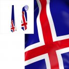 Necktie Iceland flag national patriotic pride football fan politic politology