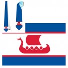 Necktie Iceland flag national patriotic pride football fan politic politology