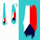 Necktie Czech Republic flag national patriotic pride football fan