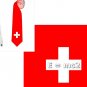 Necktie Switzerland flag national patriotic pride football fan