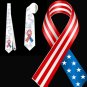 Necktie USA ribbon  national patriotic pride football fan