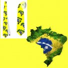 Necktie Brazil flag  national patriotic pride football fan politics