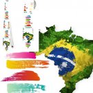 Necktie Brazil flag  national patriotic pride football fan