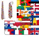 Necktie  Europa Union flag national patriotic pride football fan