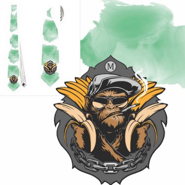 Necktie Monkey king humor  don't smoke different directions