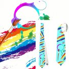 Necktie artist  brush for painting rainbow color