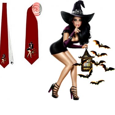 Necktie  Halloween witch sexy witch black