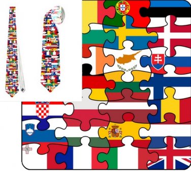 Necktie  Europa Union Flags eu europe