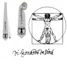 Necktie Leonardo da Vinci  Vitruvian man artist color Italia world