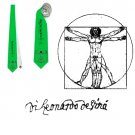 Necktie Leonardo da Vinci  Vitruvian man artist color Italia world