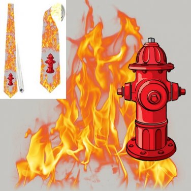 Necktie fire fireman fireplug street hose hydrant firefighter