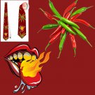 Necktie  Chilies fire red hot