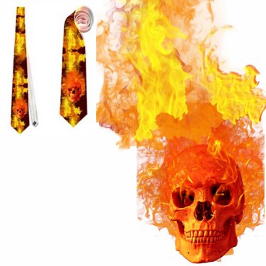 Necktie fire skull