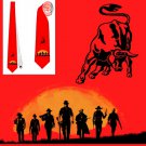Necktie  seven cowboys bulls buffalo