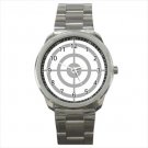 Sport metal watch  target mark blank army military