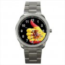 Sport metal watch  Spain patriot national fan football yes