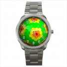 Sport metal watch  Spirit mosaic tessellation happy