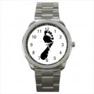 Sport metal watch  footprint