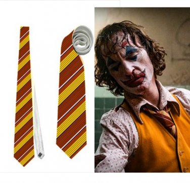 Necktie joker 2019 pattern cosplay roleplay costume villain tie halloween