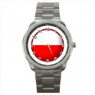 Sport metal watch Poland fan flag national patriot