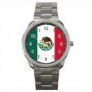 Sport metal watch Mexico flag patriot fan
