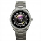 Sport metal watch  movie camera the lens