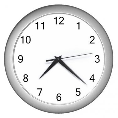 Silver Wall Clock