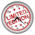Silver Wall Clock Limited edition happy holiday birthday