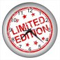Silver Wall Clock Limited edition happy holiday birthday
