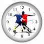 Silver Wall Clock Football fan world cop messi ronaldo