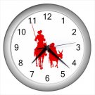 Silver Wall Clock Don Quijote de la Mancha Servantes Spain