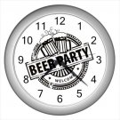 Silver Wall Clock Beer Party Oktoberfest