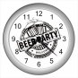 Silver Wall Clock Beer Party Oktoberfest