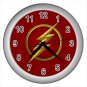 Silver Wall Clock lightning thunderbolt thunder bolt flash shaft