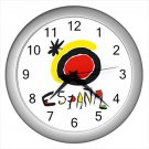 Silver Wall Clock  Spain espana patriot national fan football