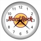 Silver Wall Clock  Hard Rock Tee rock music fan coffee live happy