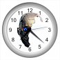 Silver Wall Clock terminator Arnold movie film adventure escapade