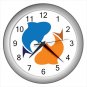 Silver Wall Clock Fishing fish fish man happy  hobby