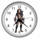 Silver Wall Clock Predator Arnold movie film adventure escapade adventure venture flier