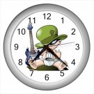 Silver Wall Clock Rock and Roll baby Irish guitar fender gibson ibanez