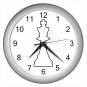 Silver Wall Clock  chess hobbies grandmaster of sports world cup