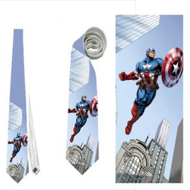 Necktie shield captain america superhero avengers cosplay wedding