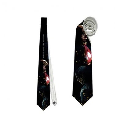 Necktie shield captain america iron man superhero avengers cosplay wedding